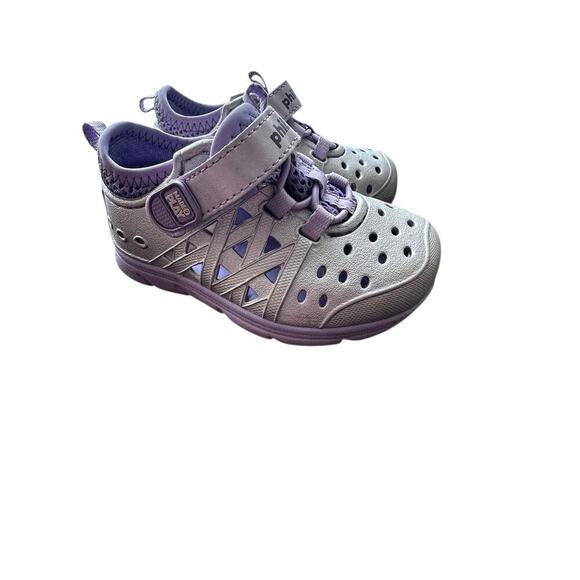 Phibian Kid's Purple Stride Rite Made 2 Play Sneaker Shoe Size 5 - Picture 8 of 10